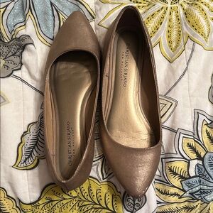 Christian Siriano Women's Metallic Gold Loafers